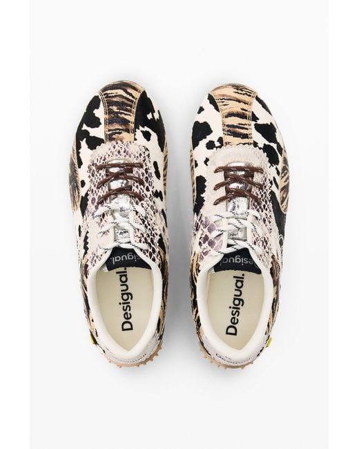 Desigual Multicolor Printed Sneakers