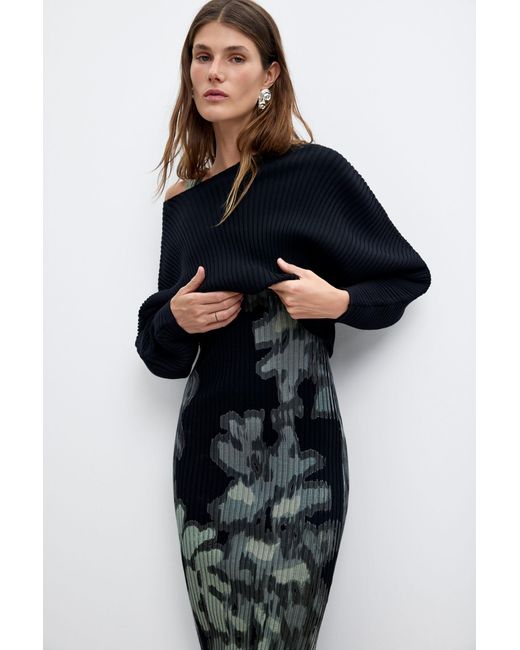 Desigual Black Long Sleeve Lacroix Dress