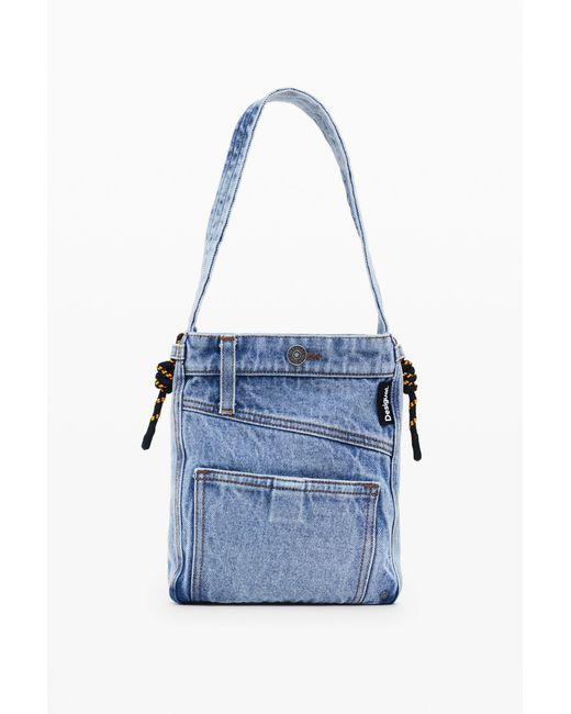 Desigual Blue Medium Denim Tote Bag, Cotton