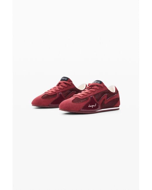 Desigual Red 100% Leather Sneakers