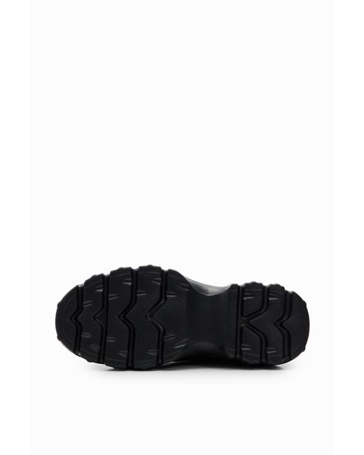 Desigual Black Chunky Leather Clogs, Cow Leather