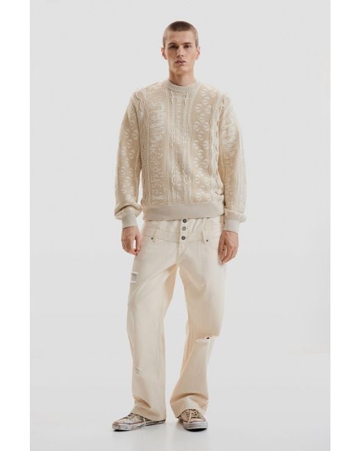 Desigual Natural Vintage Knit Sweater for men