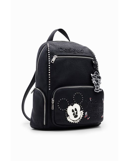 Desigual Black M Mickey Mouse Backpack