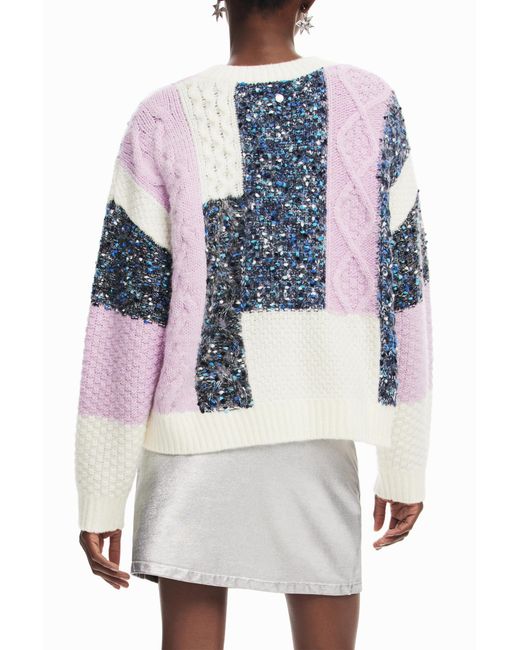 Desigual White Knit Sweater
