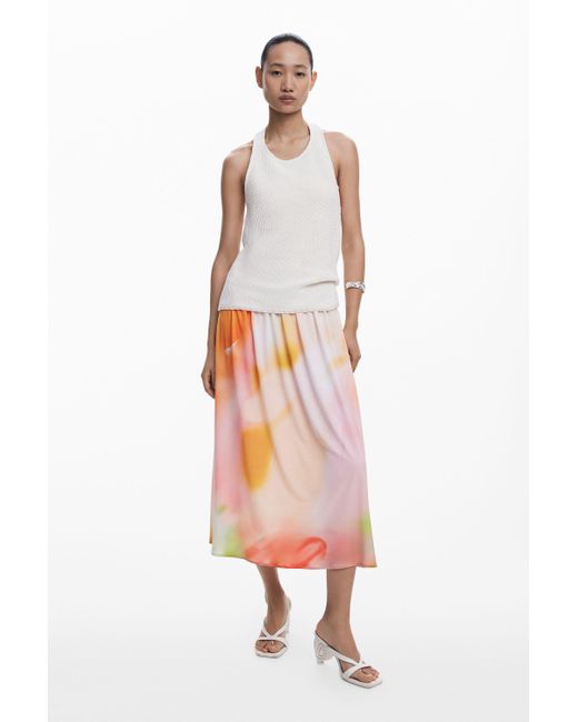 Robe Longue Dégradée 2 En 1 Desigual en coloris White