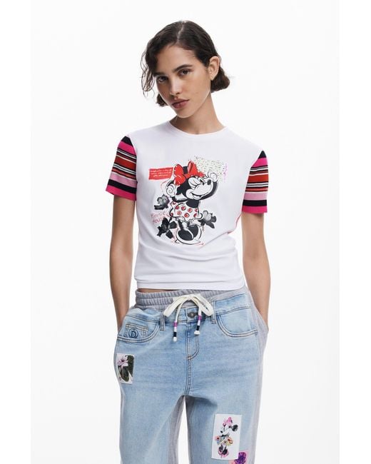 Desigual Blue Minnie Mouse T-Shirt