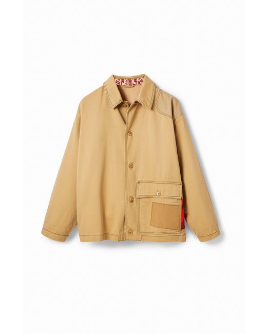 Desigual Natural Patchwork Worker Jacket, Cotton for men