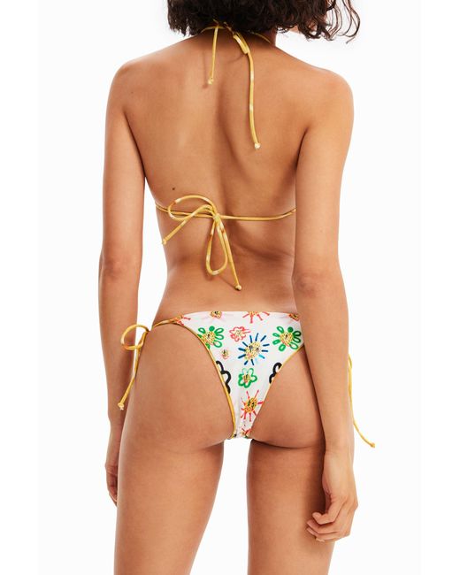 Desigual Metallic Reversible Triangle Bikini Top