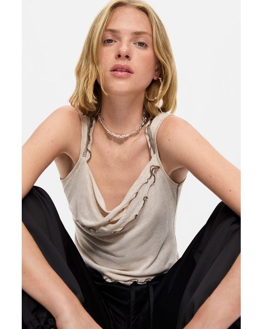 Desigual White Big Flower Necklace Zalio