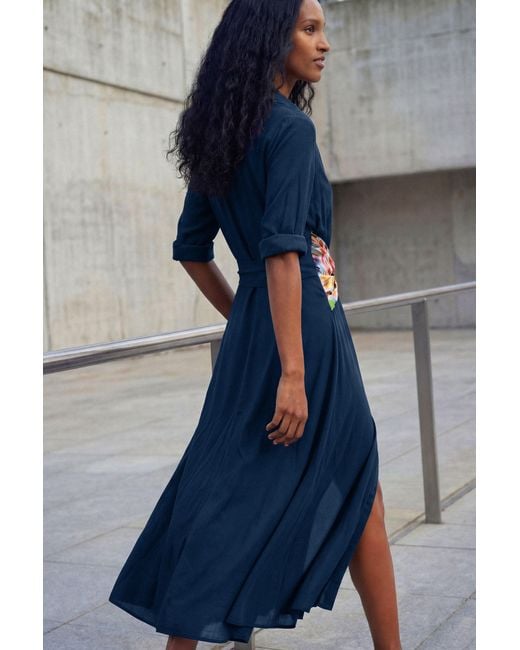 Desigual Blue Midi Shirt Dress M. C. Lacroix, Viscose