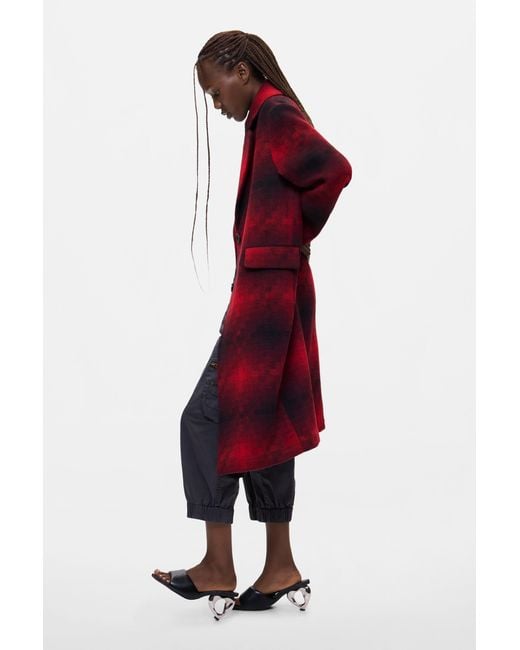 Desigual Long Checkered Coat