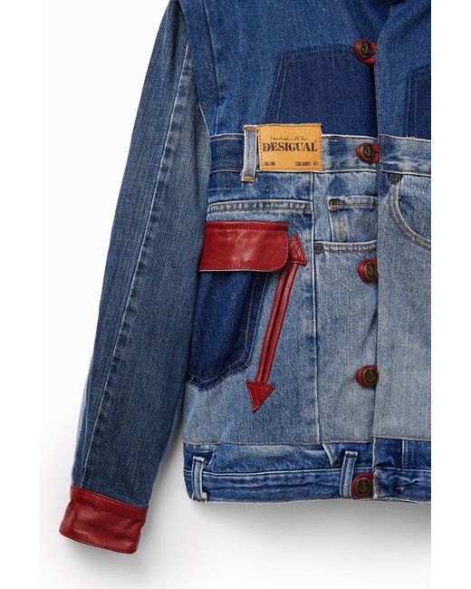 Desigual Blue Iconic Mickey Mouse Jacket, Cotton