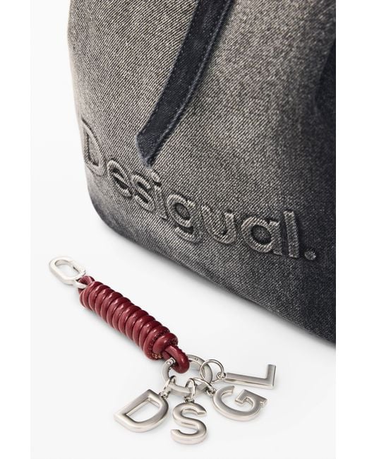 Desigual Black Medium Denim Backpack