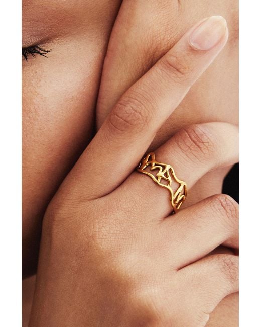 Desigual Natural Zalio Plated Message Ring