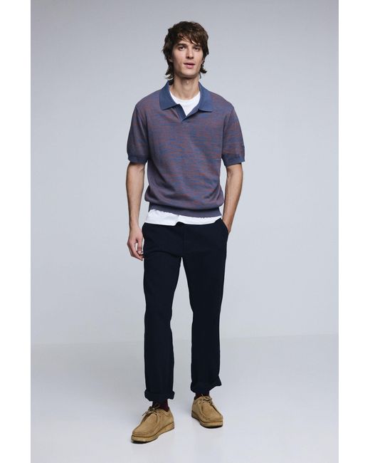 Desigual Blue Polo Jacquard, Cotton for men