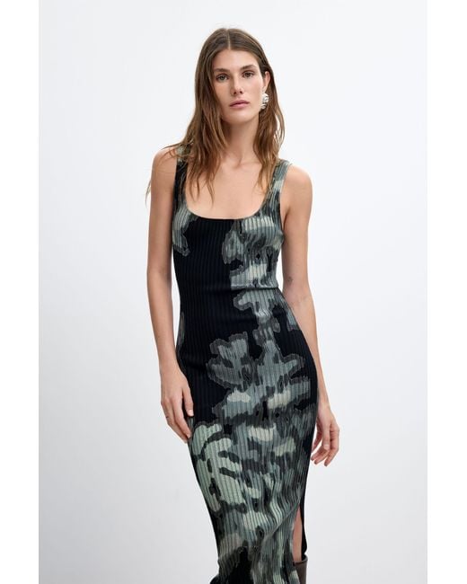 Desigual Black Long Sleeve Lacroix Dress