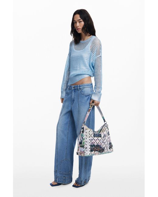 Desigual Blue Cotton Women Bag
