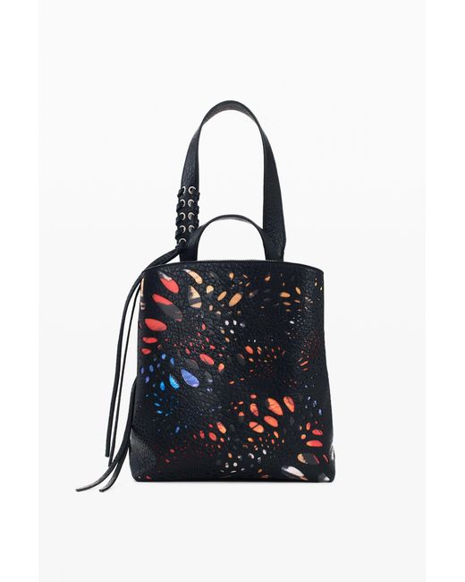 Desigual Black Mini Butterfly Backpack, Polyurethane