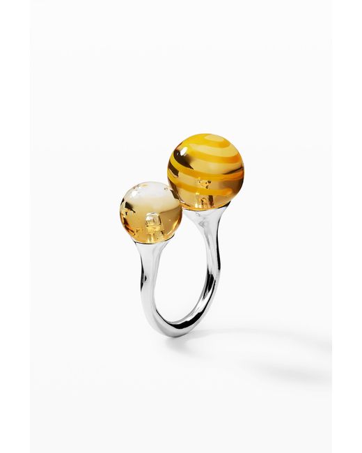Desigual Metallic Zalio Double Marble Ring