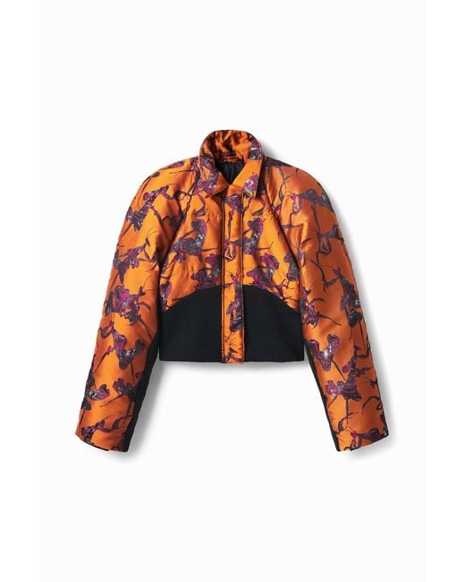 Desigual Red Maitrepierre Short Bomber Jacket, Polyester