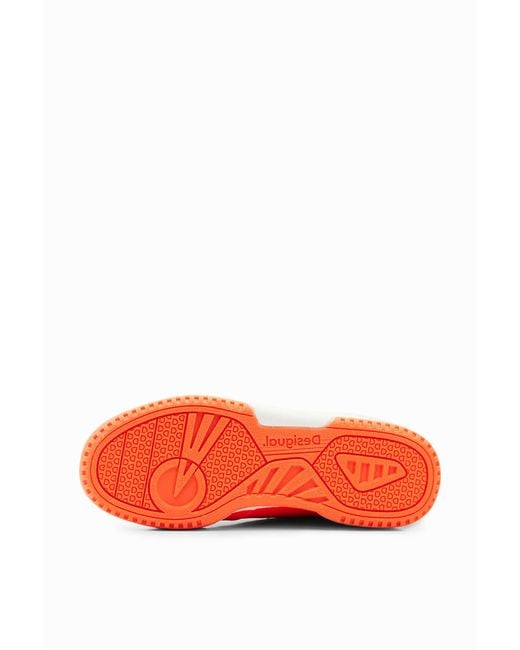 Desigual Orange Retro Chunky Sneakers, Polyurethane