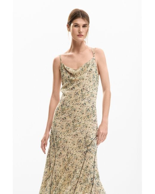 Desigual Natural Wild Midi Dress, Polyester