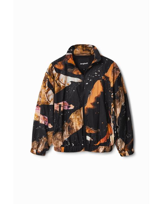 Desigual Black Oversize Sport Jacket, Polyester