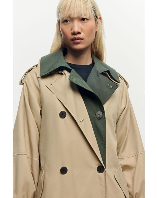 Desigual Natural Double-Lapel Trench Coat
