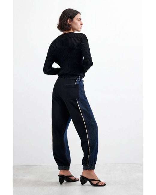 Desigual Blue Jogger Denim Trousers