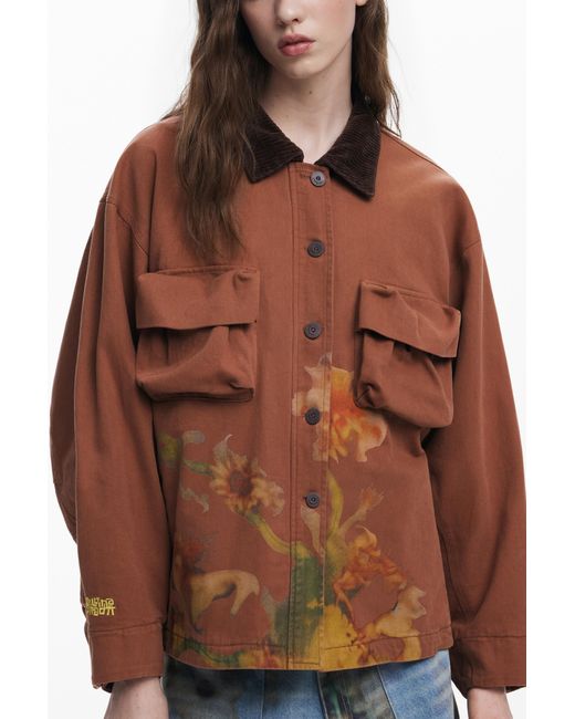 Desigual Blue Collina Strada Trucker Jacket, Cotton