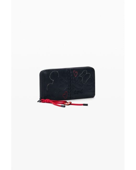 Desigual Blue Large Mickey Mouse Wallet, Polyurethane