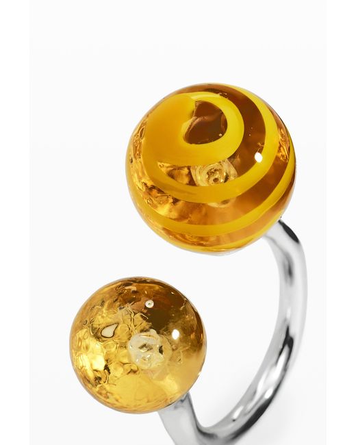 Desigual Metallic Zalio Double Marble Ring
