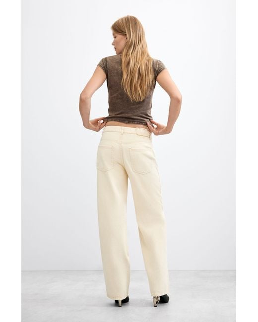 Desigual White Embroidered Balloon Jeans, Cotton
