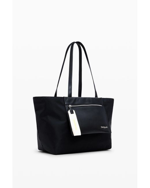 Desigual Sac shopper Sac à épaule Jolie Cahuil Shopping Bag Black Noir Desigual Sac shopper Sac à épaule Jolie Cahuil Shopping Bag Black Noir