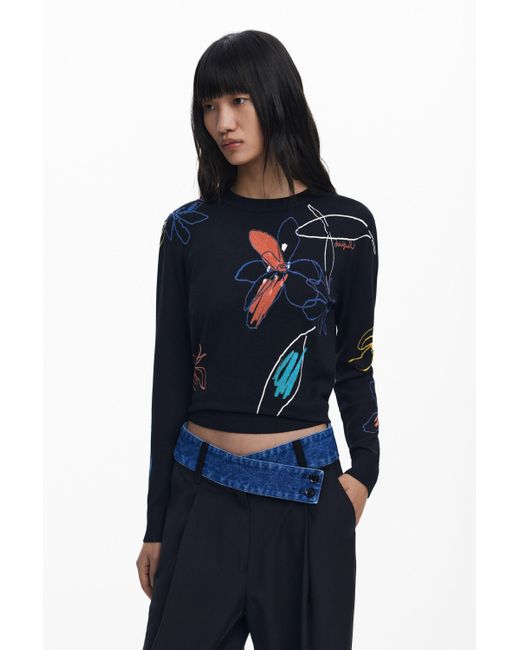 Desigual Blue Tailored Pants Combined