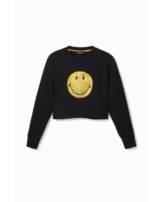 Desigual Black Smiley Sweatshirt