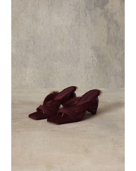 Desigual Brown Heart Studio Fur Sandal
