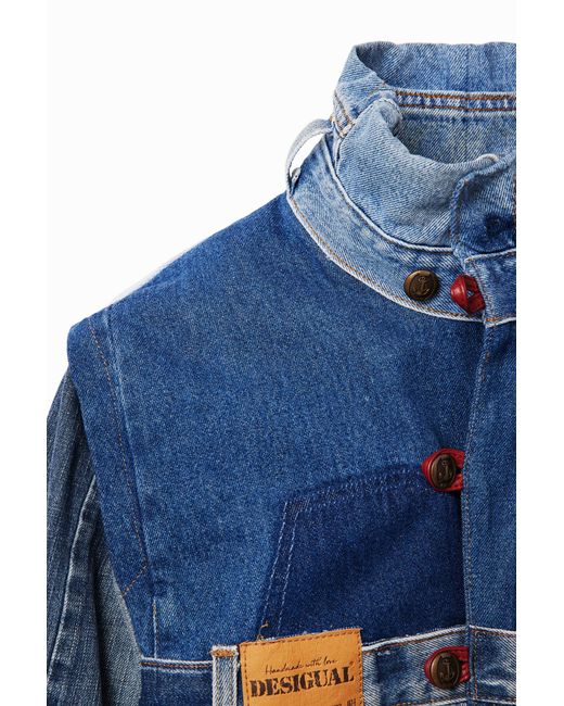 Desigual Blue Iconic Mickey Mouse Jacket, Cotton