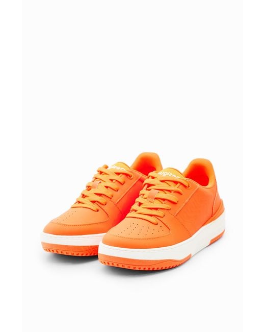 Desigual Orange Retro Chunky Sneakers, Polyurethane