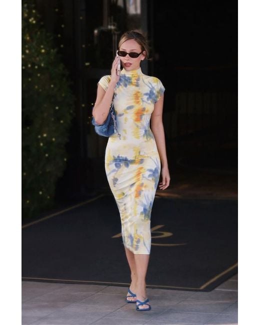 Desigual Blue Floral Tube Dress