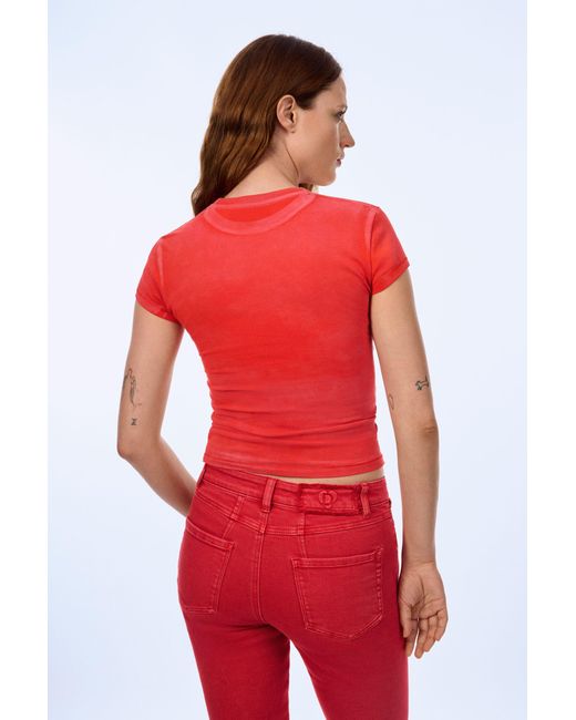 Desigual Red Printed T-Shirt, Cotton