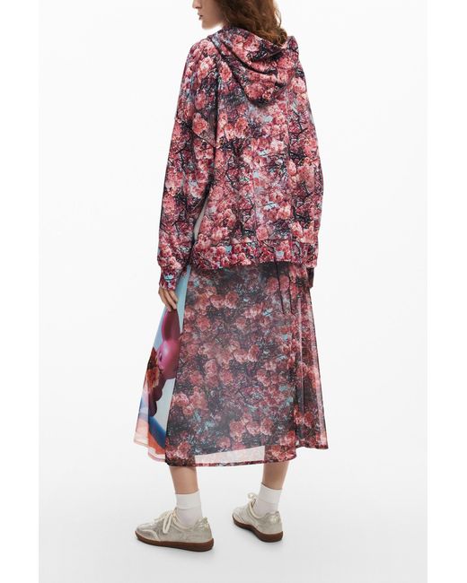 Desigual Red Printed Sweatshirt. Christian Lacroix, Cotton