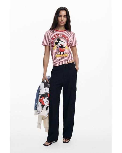 Desigual Red Mickey Mouse T-Shirt