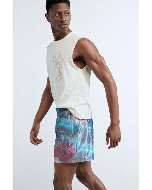 Desigual Red Printed Boxer Swimsuit, Polyester for men