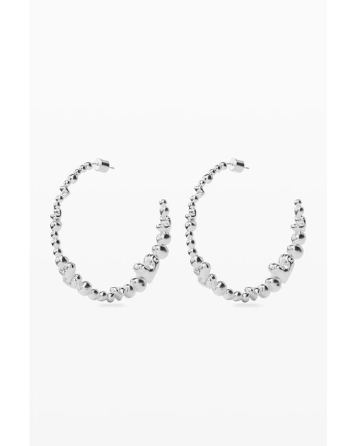 Desigual Black Zalio-Plated Heart Hoop Earrings