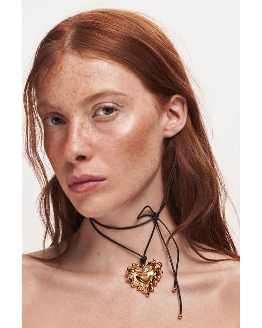 Desigual Metallic Heart Pendant Zalio