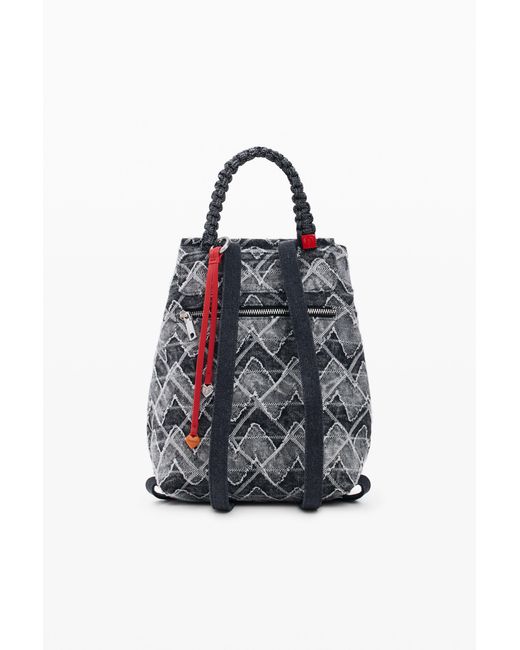 Desigual Blue Small Denim Zigzag Backpack