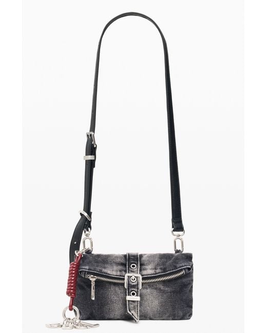 Desigual Black Denim Micro Wallet