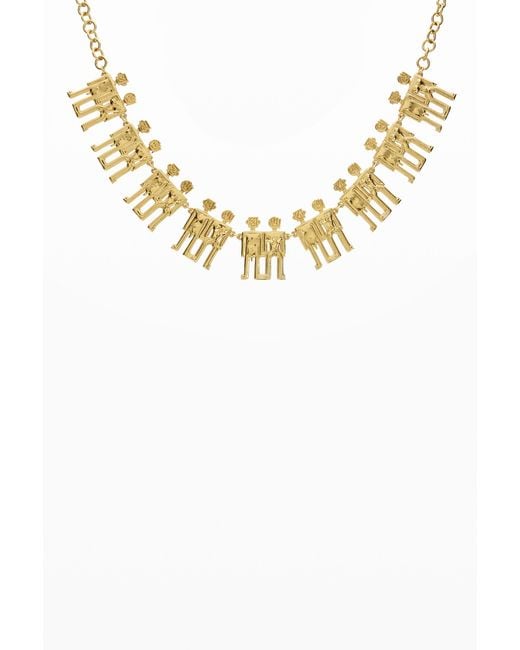 Desigual Metallic Long Robots Zalio Necklace