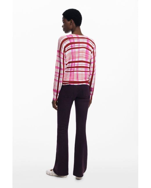 Desigual Red Mikado Striped Sweater